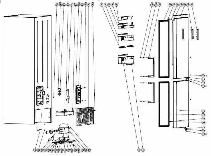 hisense refrigerator parts diagram