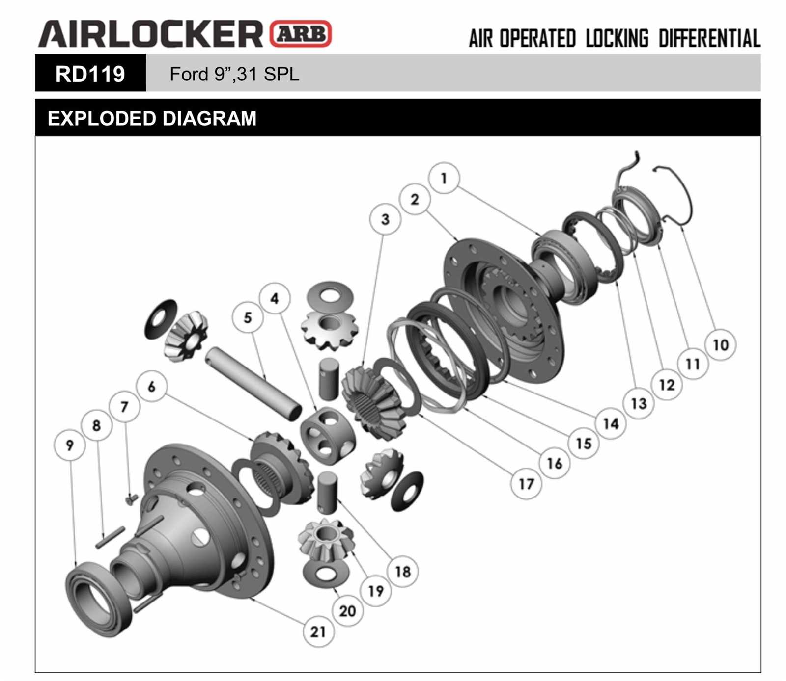 ford 9 inch parts diagram