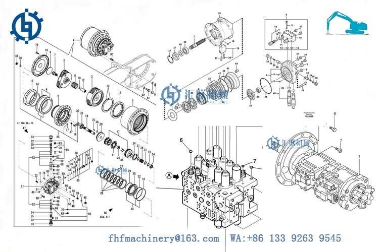 excavator parts diagram