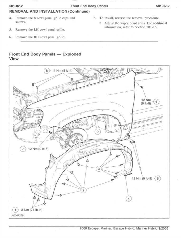 2006 ford escape parts diagram