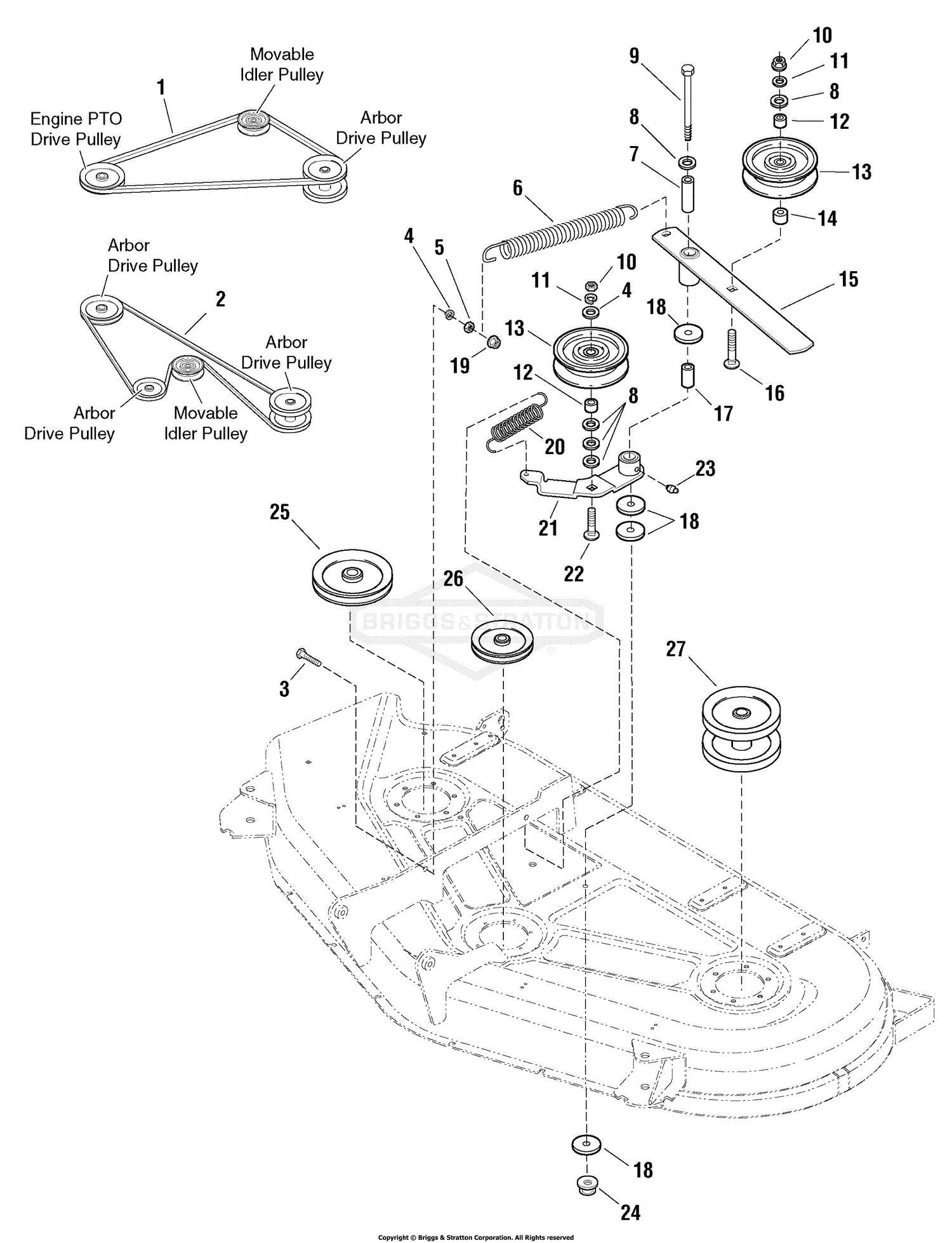 craftsman 54 mower deck parts diagram