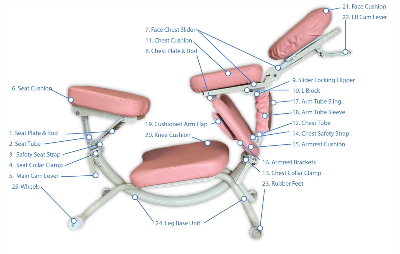 massage chair parts diagram