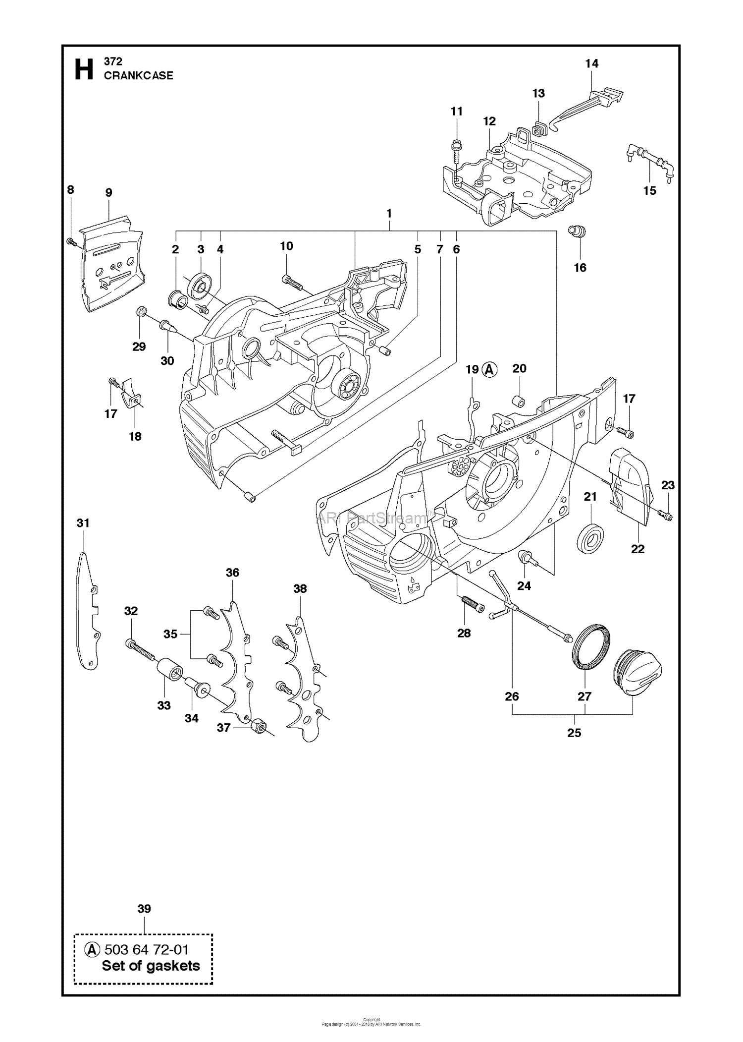 husqvarna 372 parts diagram