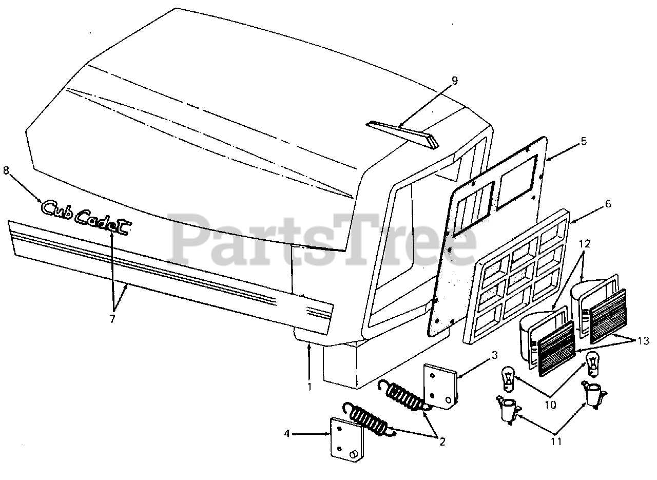 cub cadet 1320 parts diagram