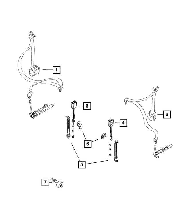 belt buckle parts diagram