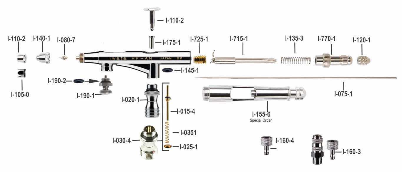 paasche airbrush parts diagram