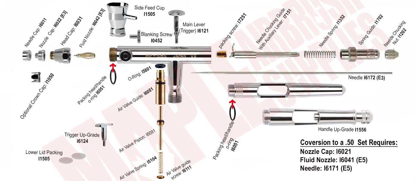 badger airbrush parts diagram