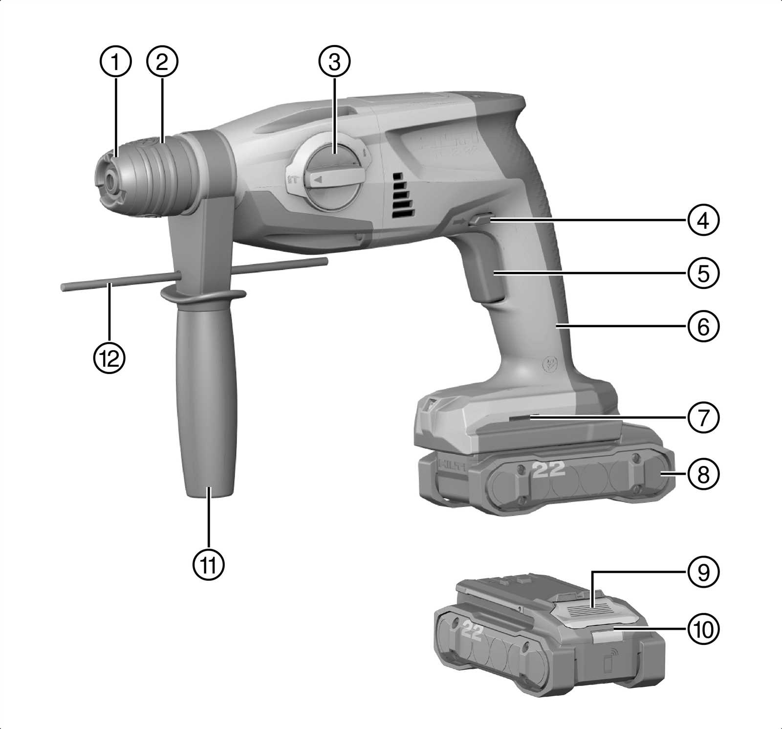 hilti te 22 parts diagram