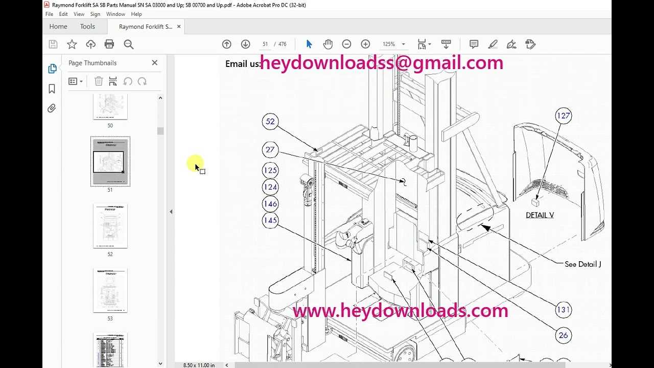 parts of a forklift diagram