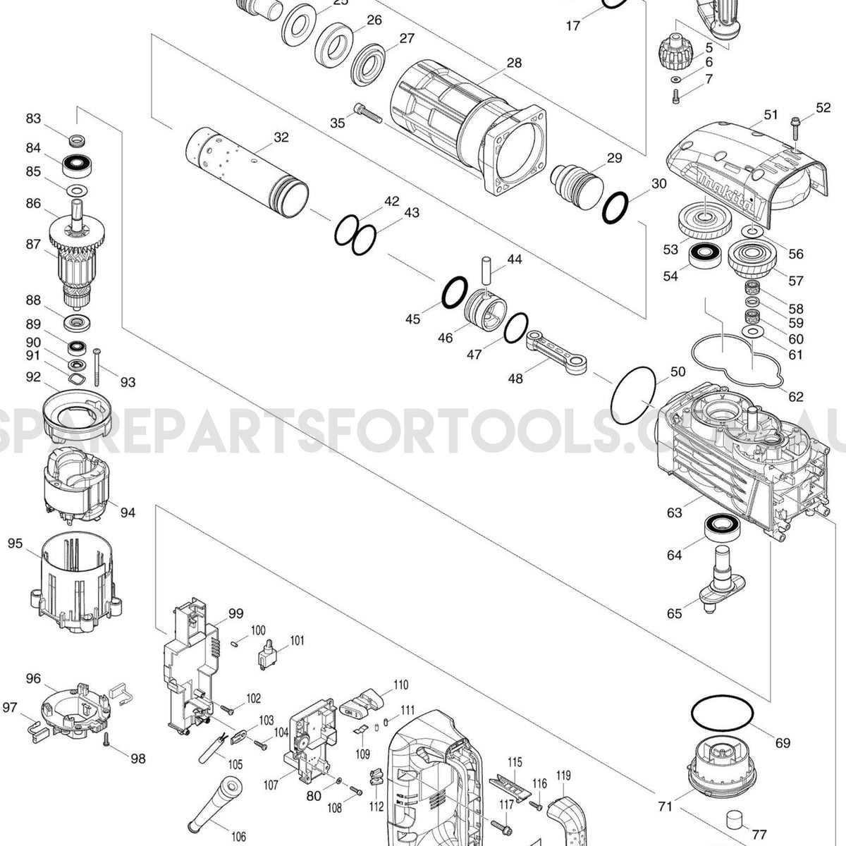 hammer parts diagram