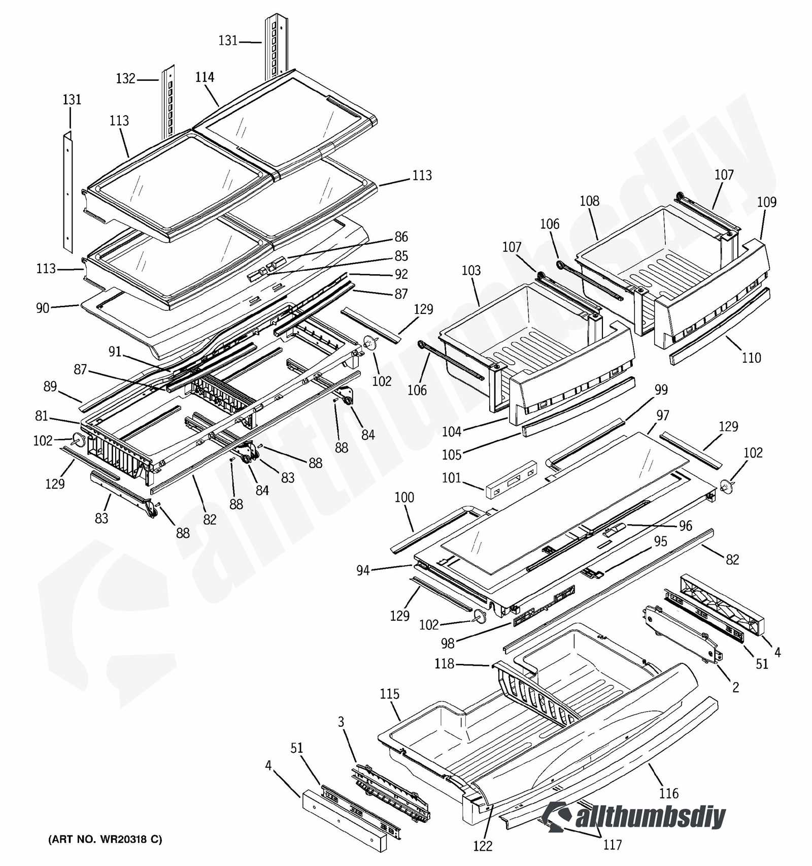 ge refrigerator parts diagram