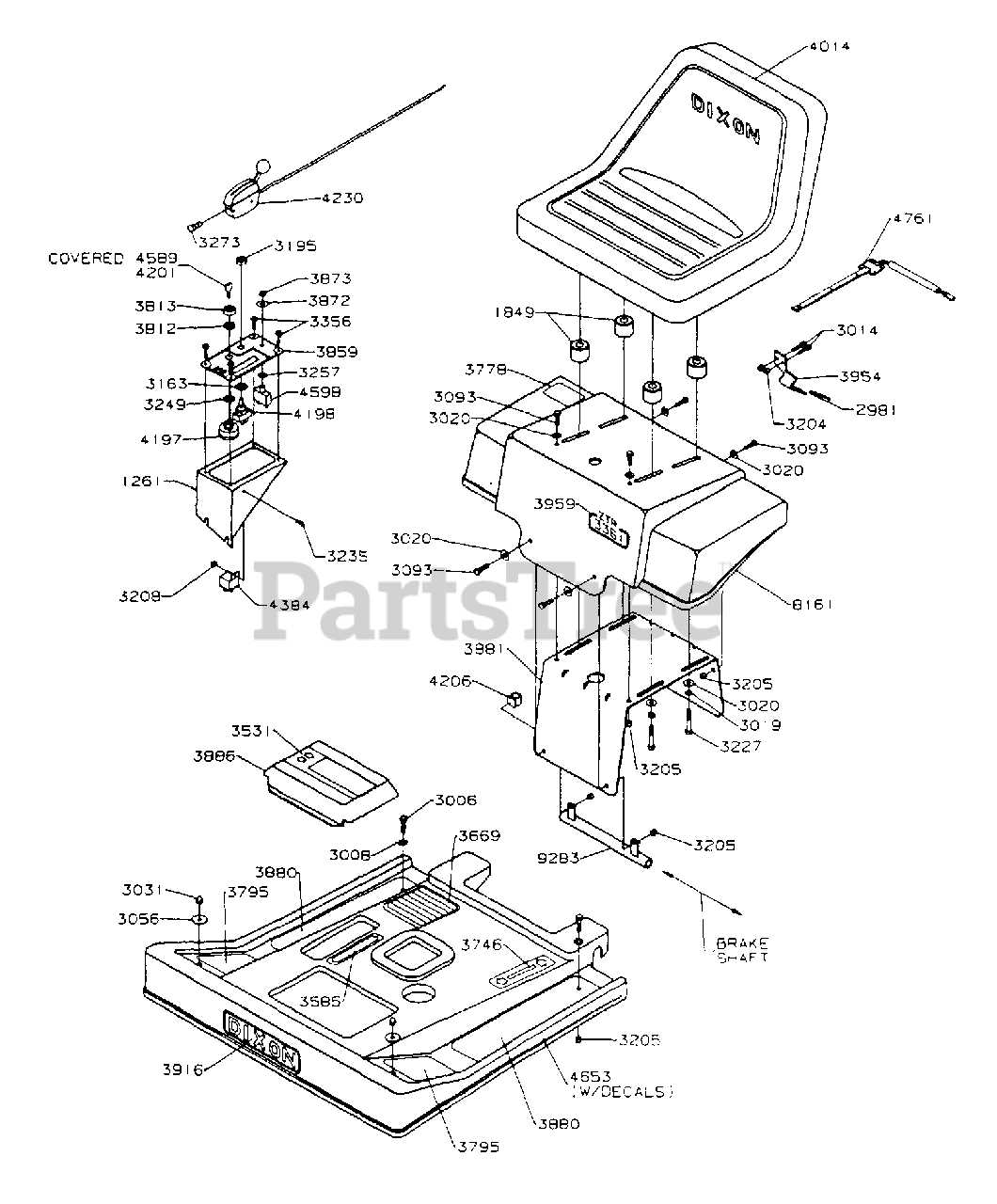 dixon ztr mower parts diagram