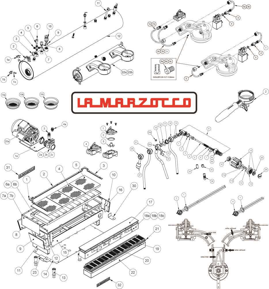 espresso machine diagrams parts