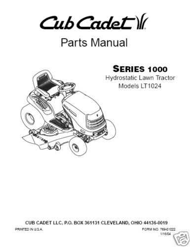 cub cadet ltx 1050 parts diagram