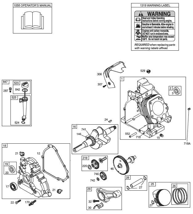 briggs and stratton small engine parts diagram