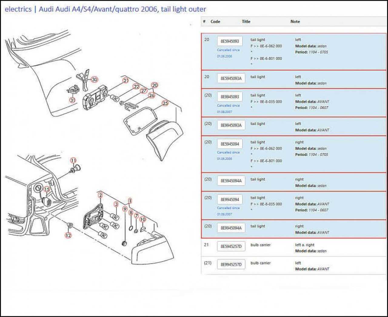 audi parts diagram a4