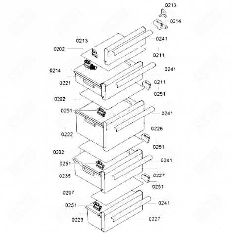 drawer parts diagram