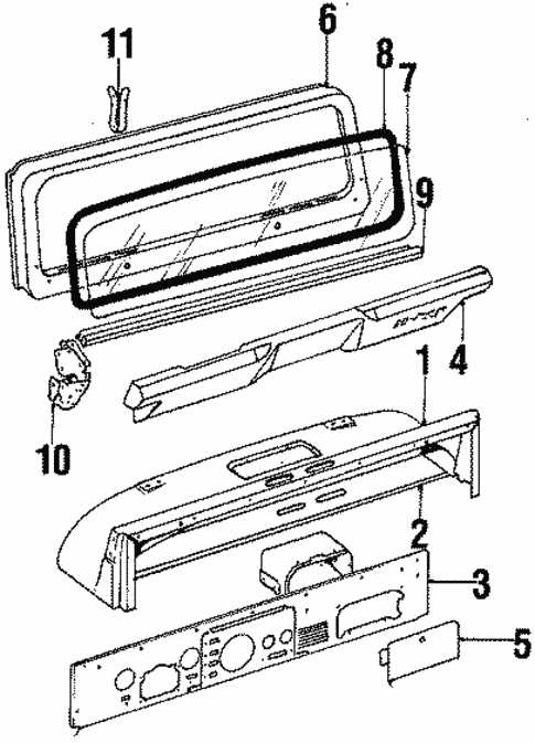 jeep cj7 body parts diagram