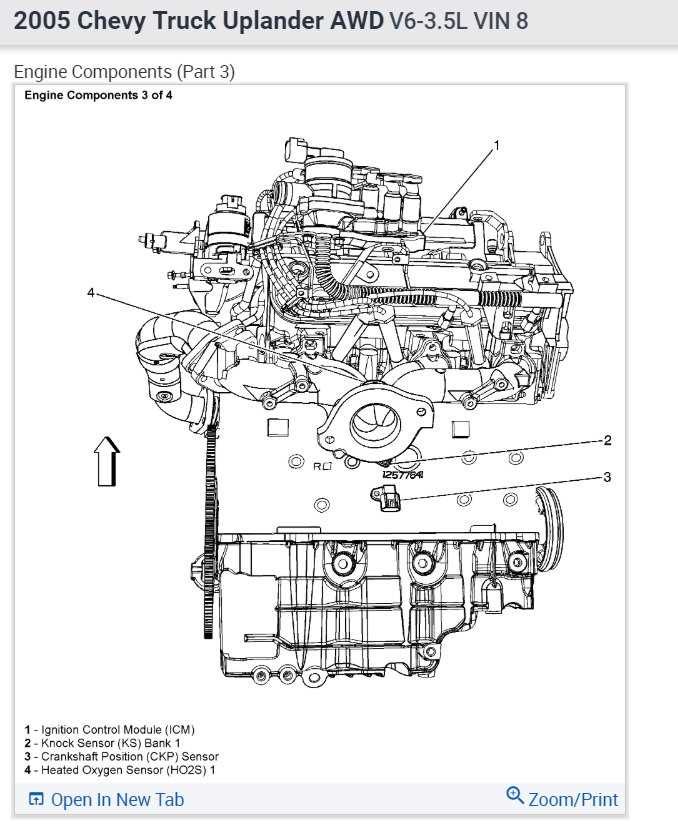 2005 chevy equinox engine parts diagram