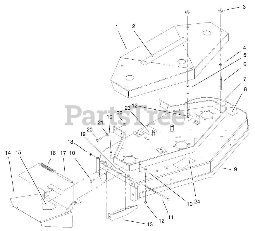 john deere 48 deck parts diagram