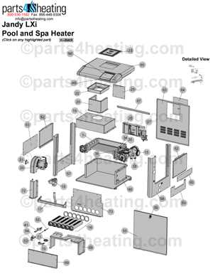 jandy lxi heater parts diagram