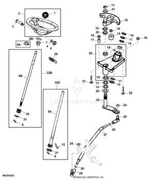 john deere lx277 steering parts diagram