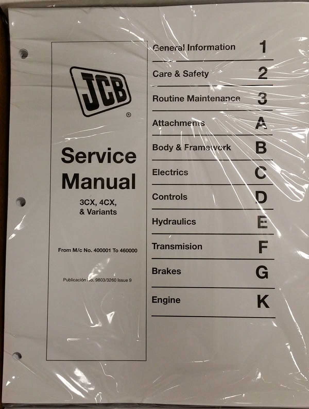 jcb 214 backhoe parts diagram