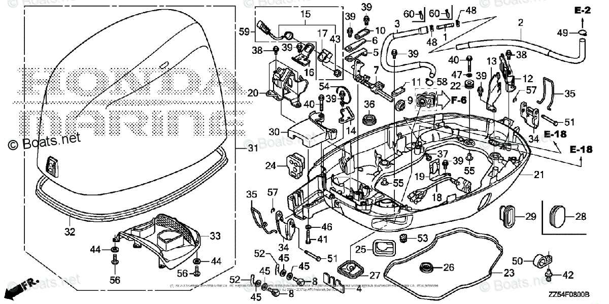 honda outboard parts diagram