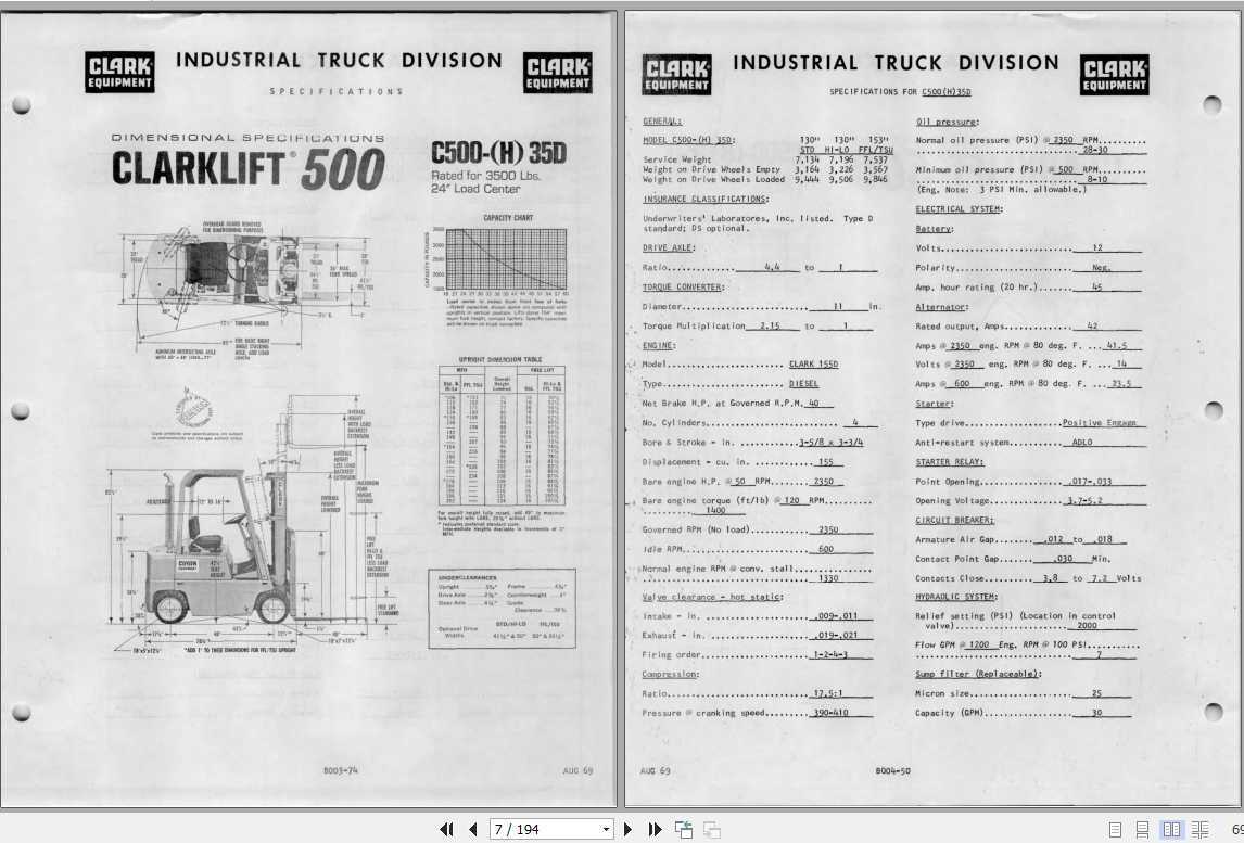 clark c500 forklift parts diagram