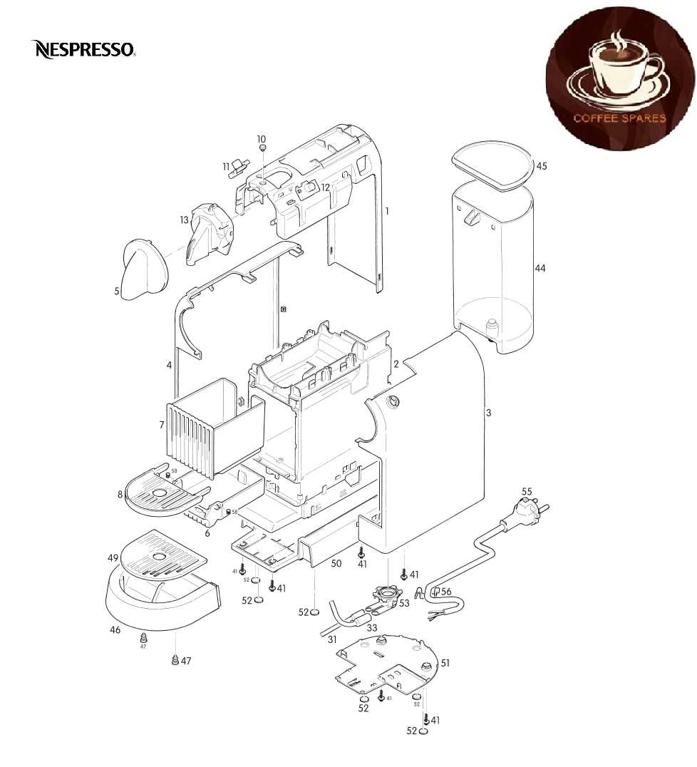 nespresso vertuo plus parts diagram