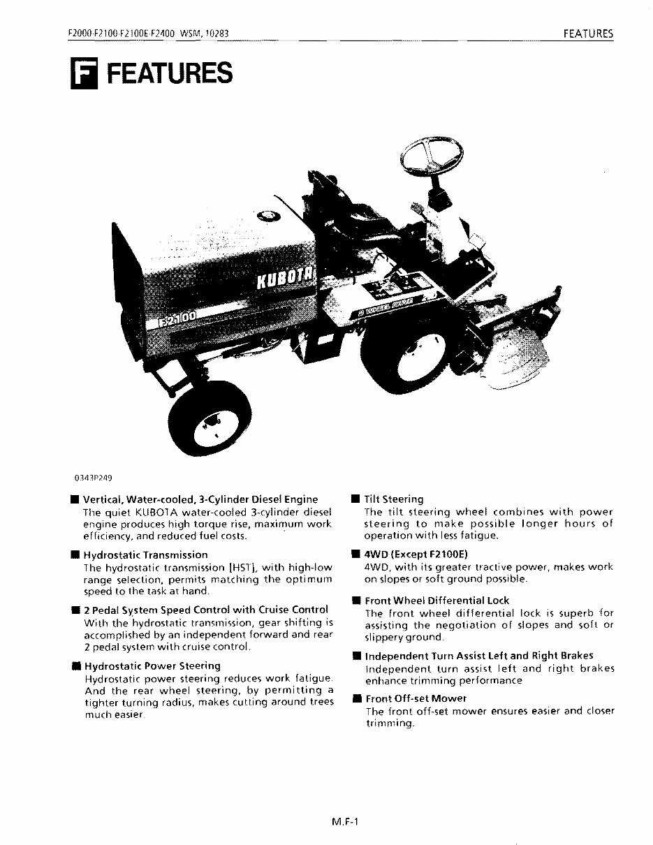 kubota f2000 parts diagram