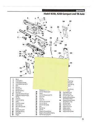 beretta 92fs parts diagram