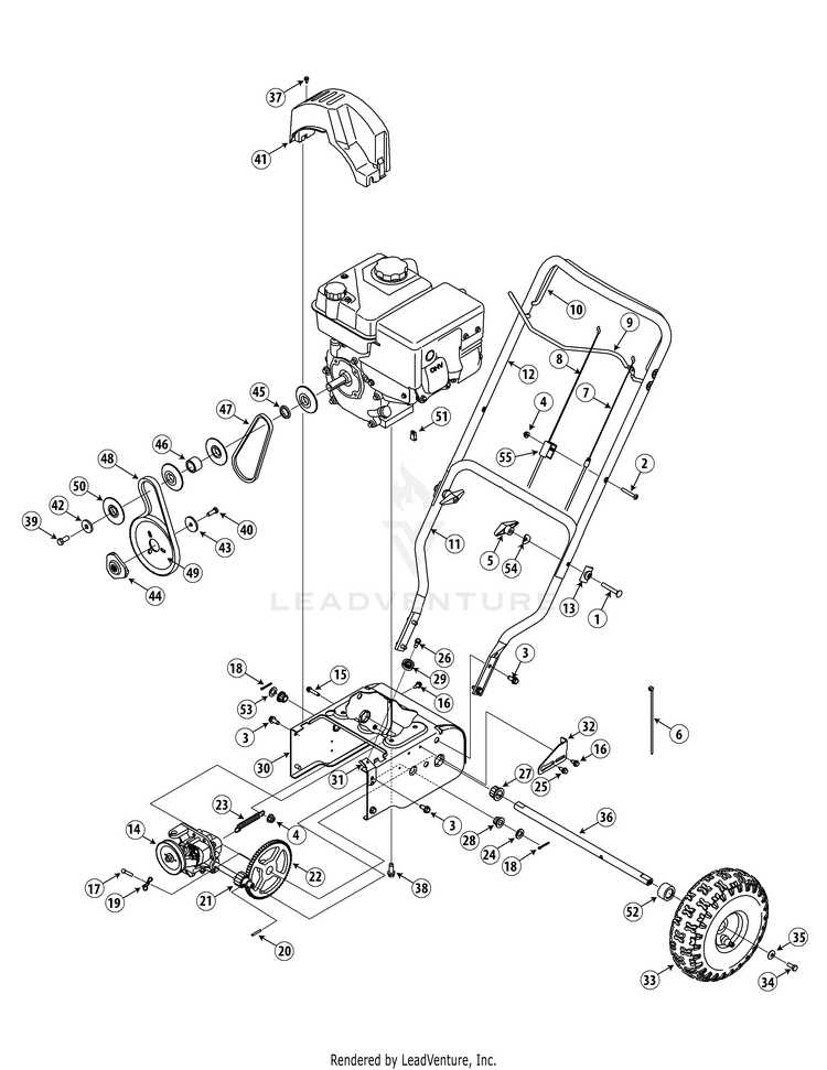 mastercraft snowblower parts diagram