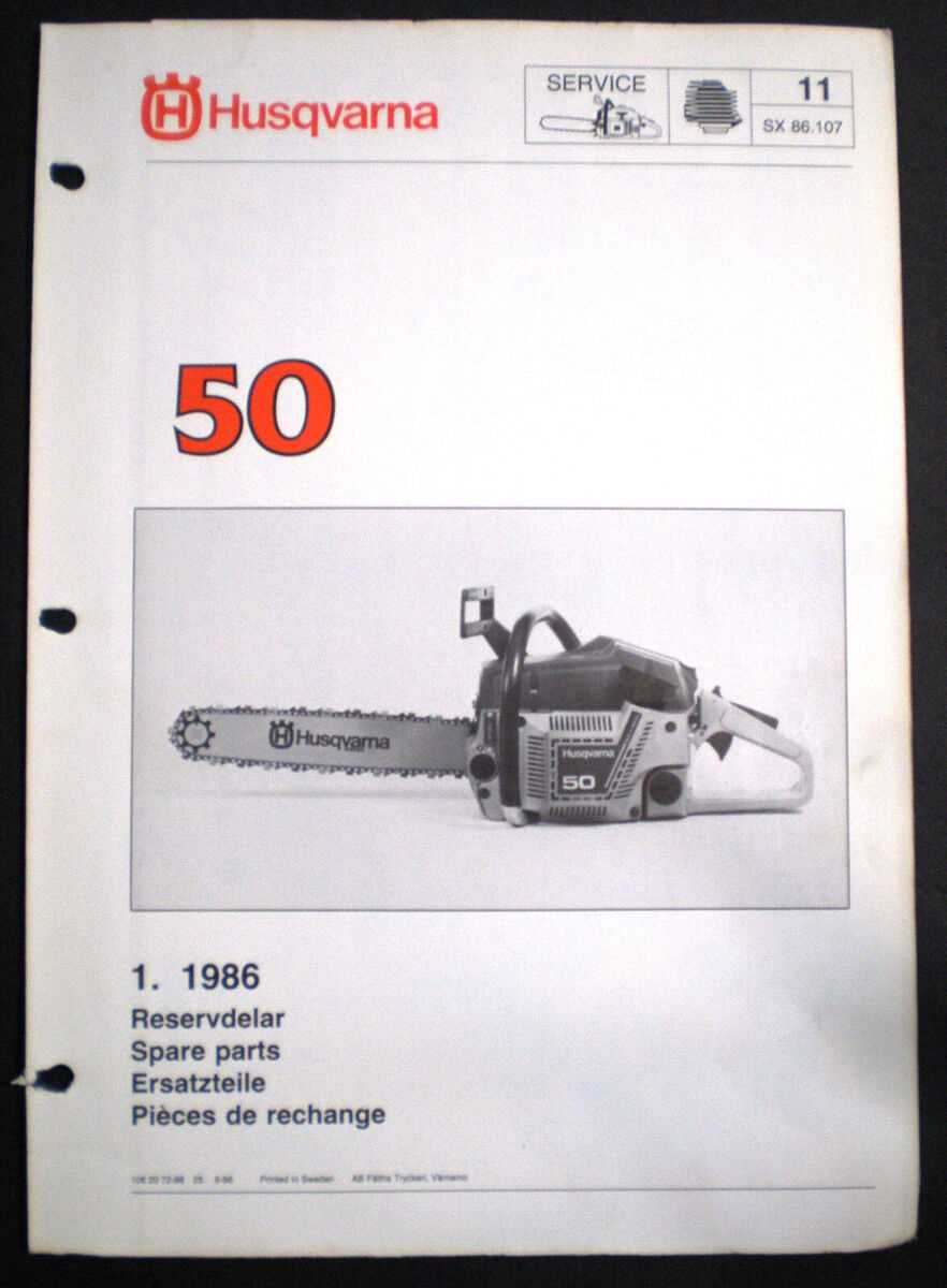 husqvarna chainsaw parts diagram