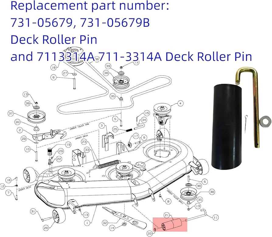 cub cadet 46 inch mower deck parts diagram