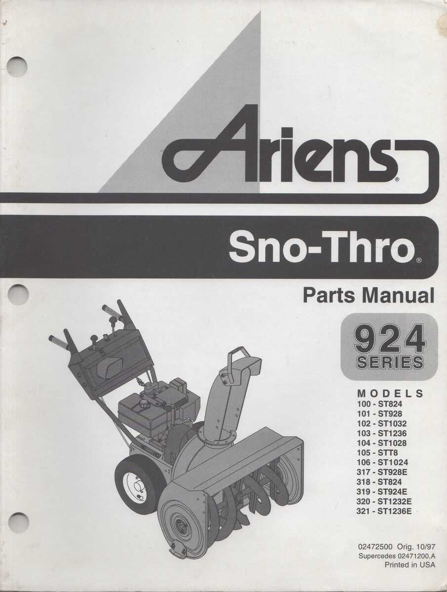 ariens st1032 parts diagram