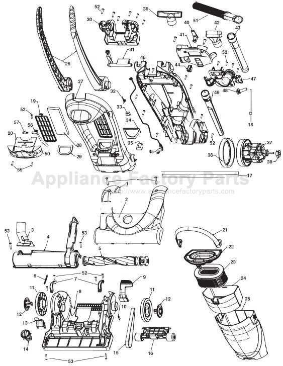 hoover windtunnel parts diagram