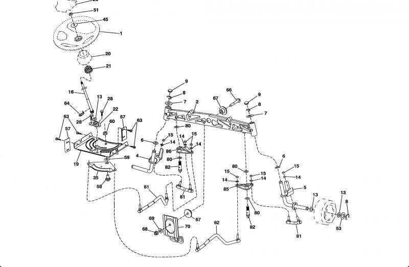 craftsman yt4000 steering parts diagram