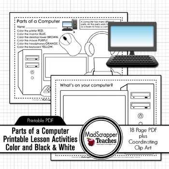 computer diagram with parts