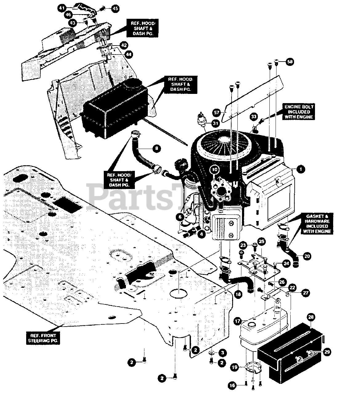 husqvarna tractor parts diagram