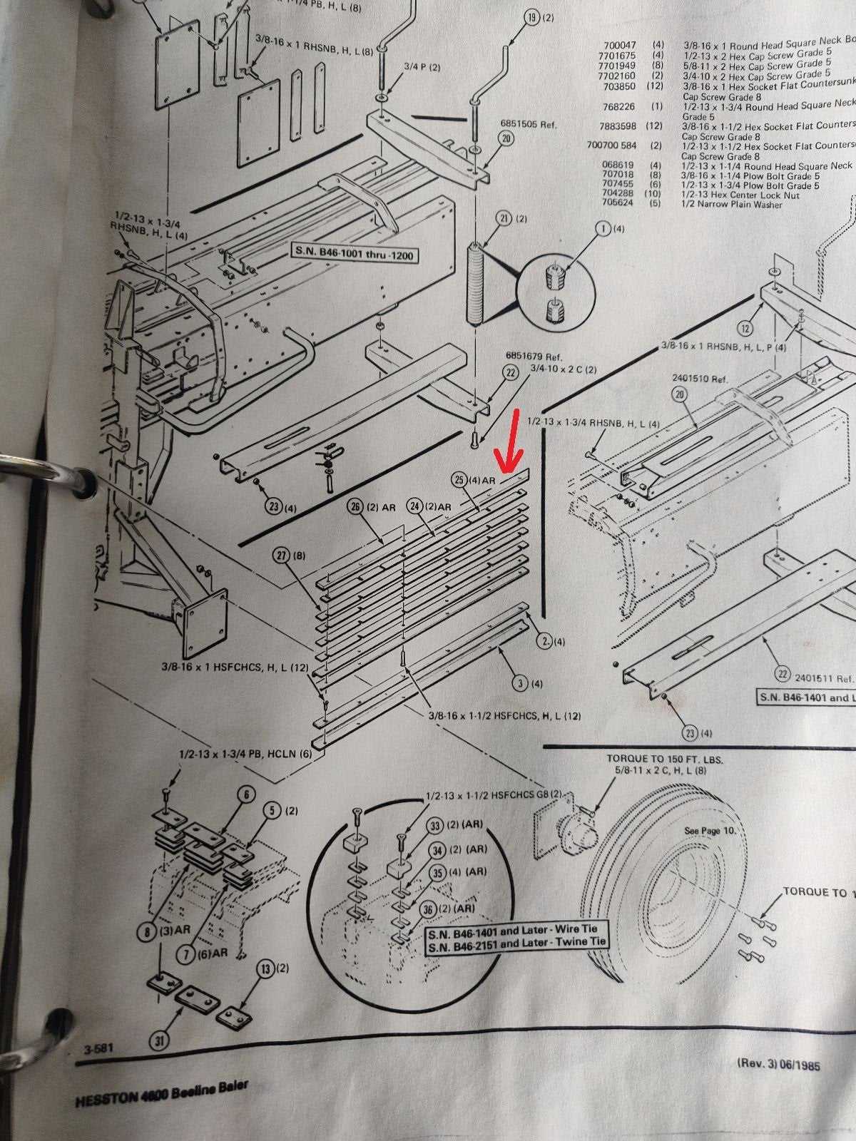 hesston baler parts diagram