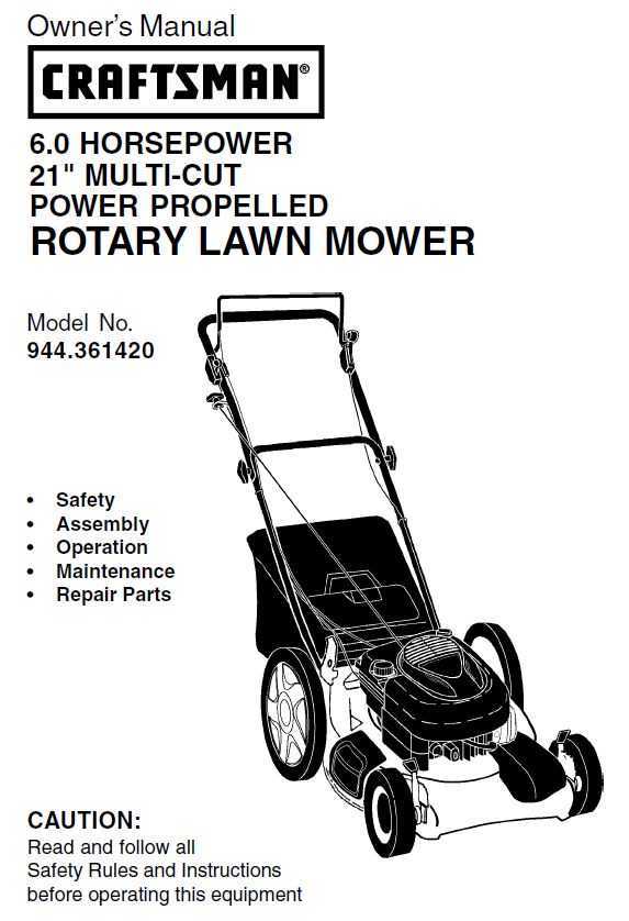 craftsman 6.75 lawn mower parts diagram