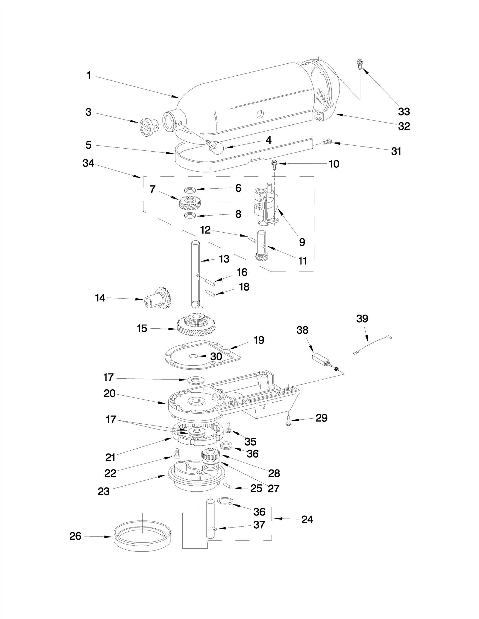 bosch mixer parts diagram