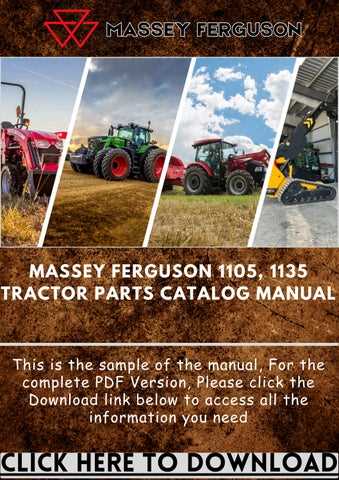 massey ferguson 1105 parts diagram