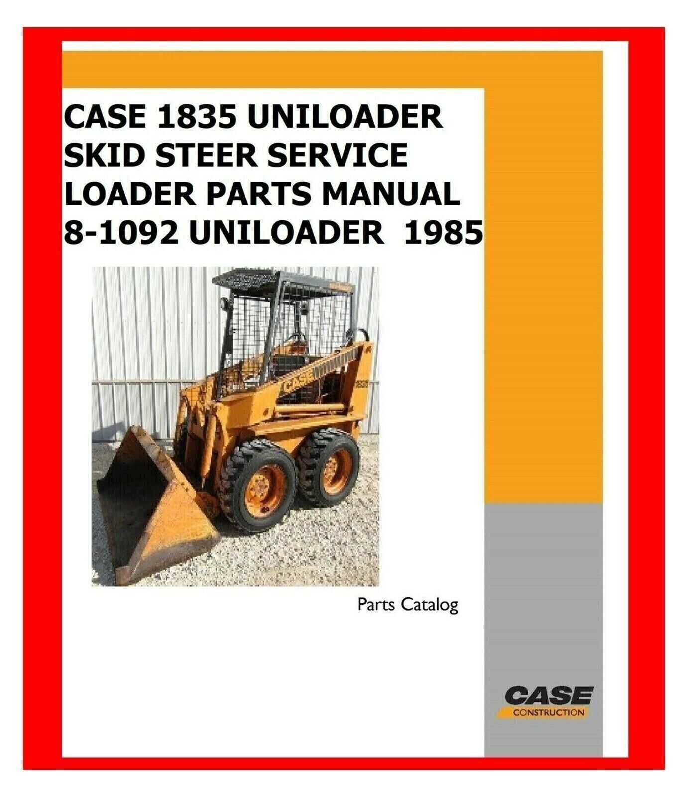 case 1845c skid steer parts diagram