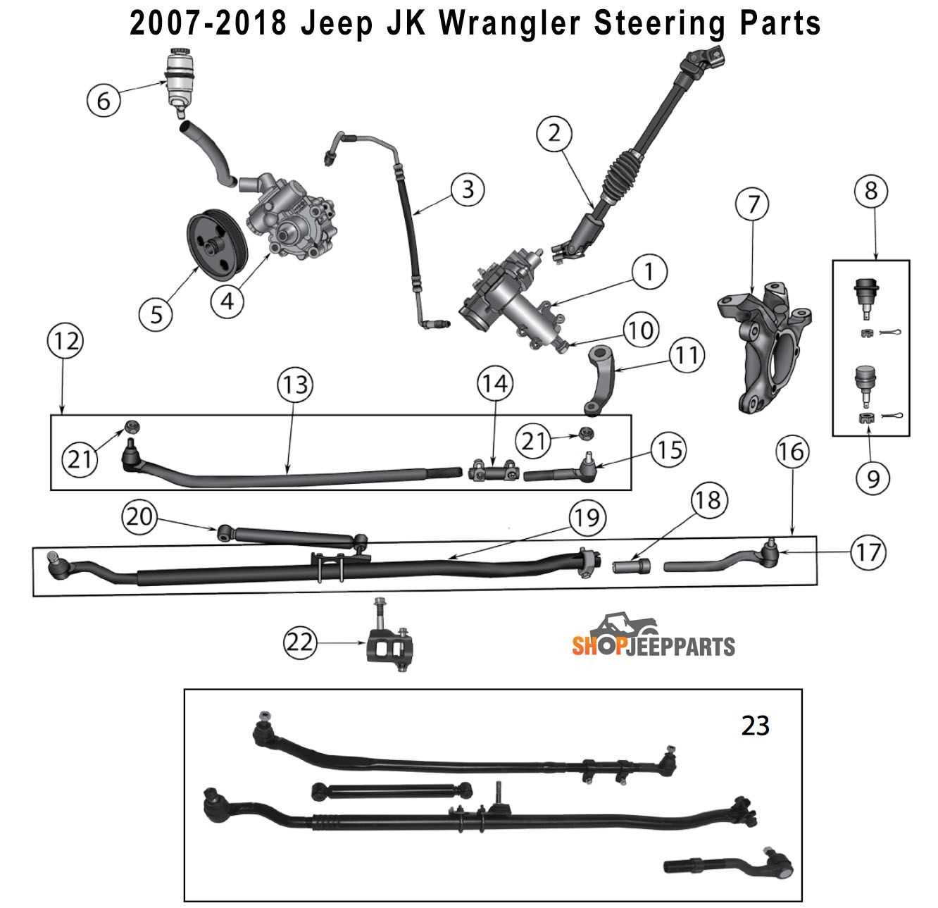 jeep wrangler body parts diagram