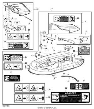 42 inch john deere mower deck parts diagram