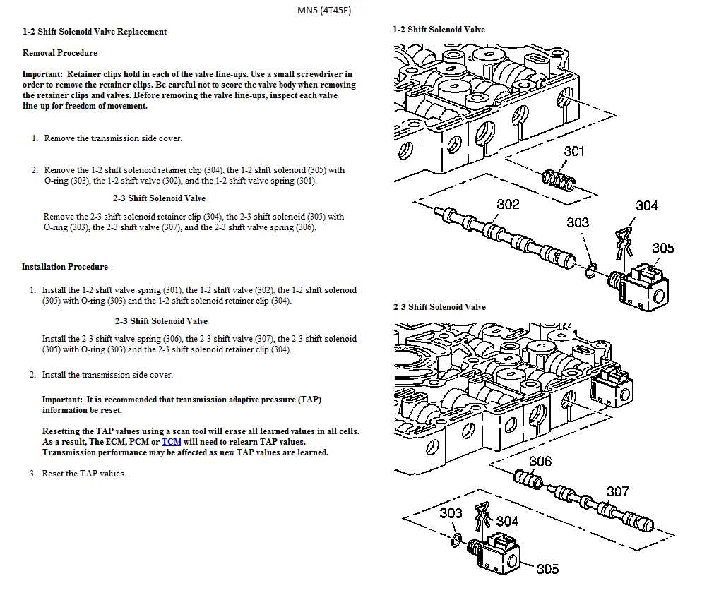 4t45e transmission parts diagram