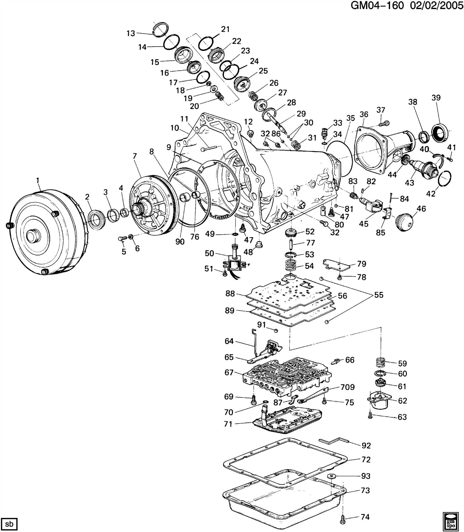 700r4 transmission parts diagram