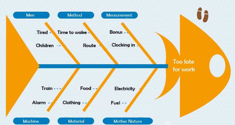 a fishbone diagram as part of a six sigma